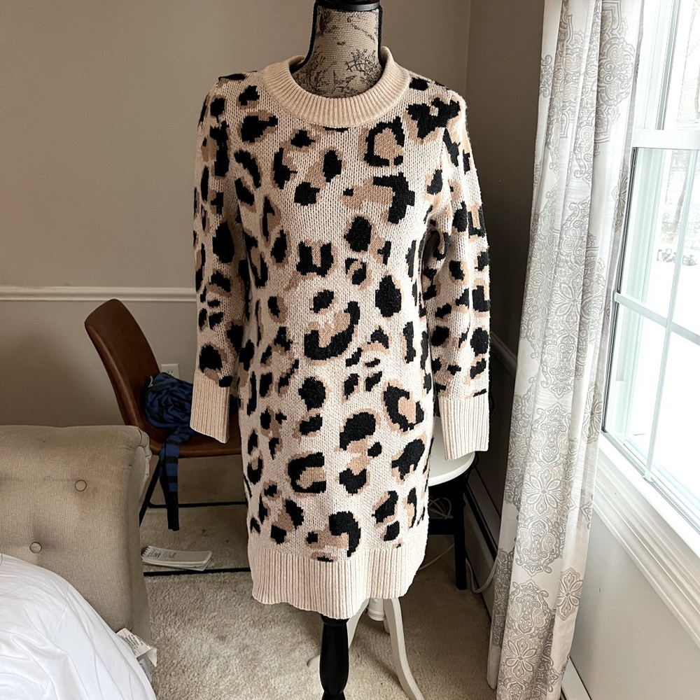 Leopard Sweater Dress